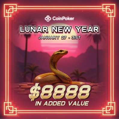 CoinPoker推出2025蛇年新春錦標賽 附加獎金高達$8888